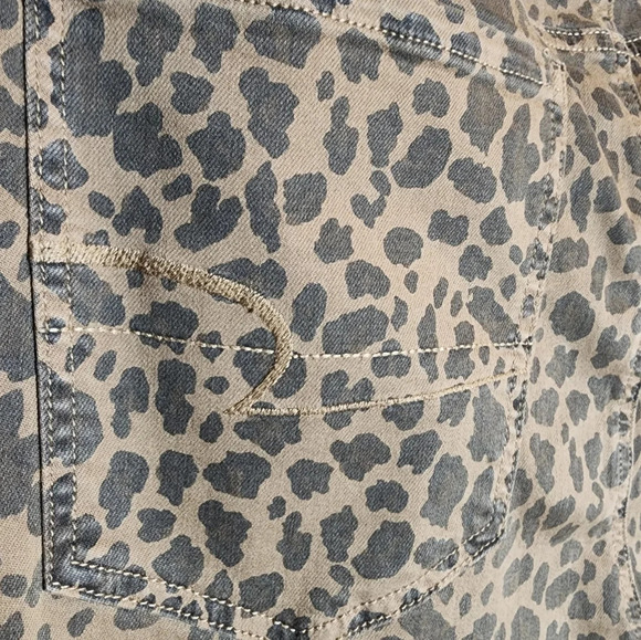 AE Curvy Super Highrise Brown Leopard Jeggings Skinny Jeans Plus Size 22 New - Picture 12 of 15